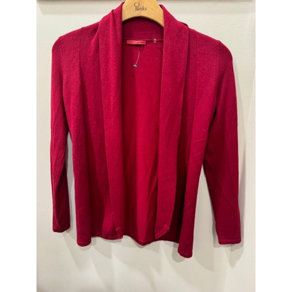 RED label open front cardigan